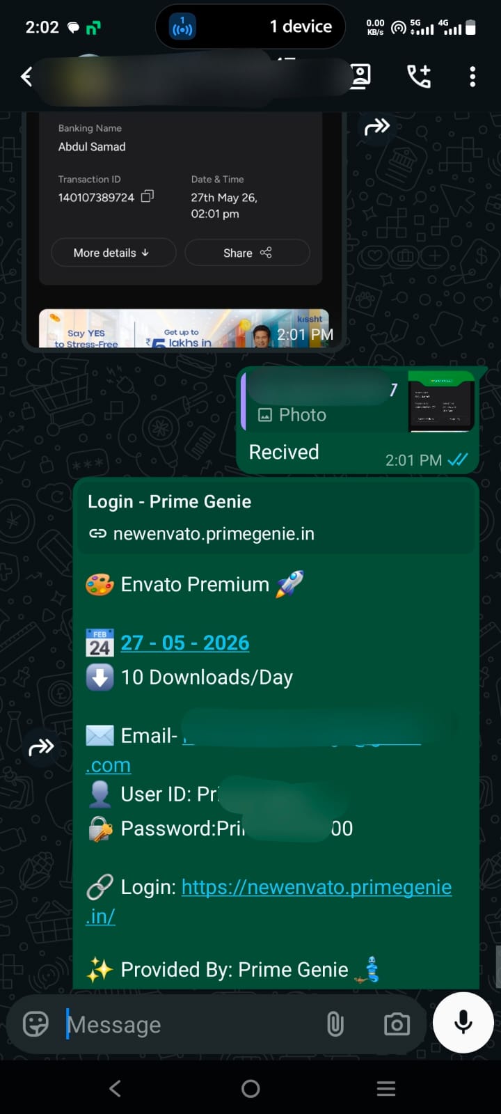 Prime Genie Group Buy designer tools subscription customer activation proof screenshot 21